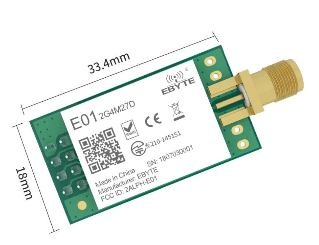 E01-2G4M27D nRF24L01 PA LNA nRF24L01P 2.4GHz Module 27dBm Wireless Tra